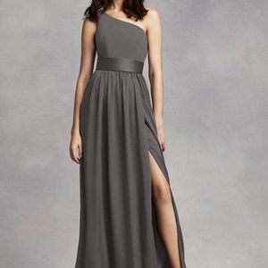 Charcoal Vera Wang Bridesmaid Dress